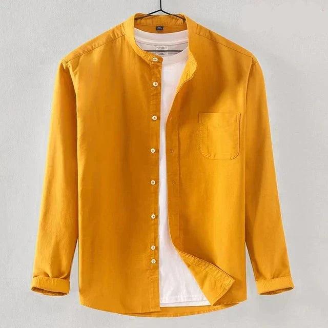 Men's High Collar Dress Shirt – Modern Fit