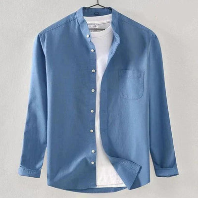 Men's High Collar Dress Shirt – Modern Fit
