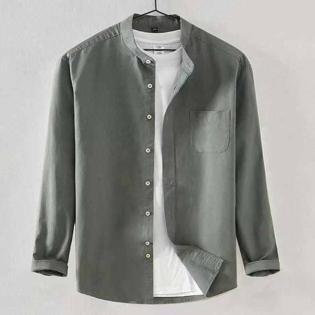 Men's High Collar Dress Shirt – Modern Fit