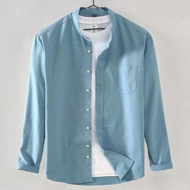 Men's High Collar Dress Shirt – Modern Fit