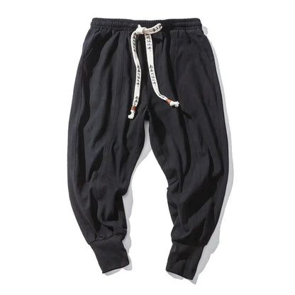 Men's loose-fit streetwear pants with elastic waistband