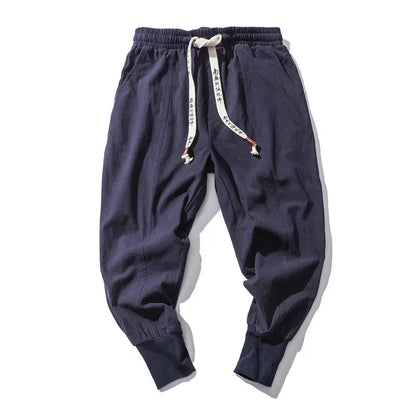 Men's loose-fit streetwear pants with elastic waistband