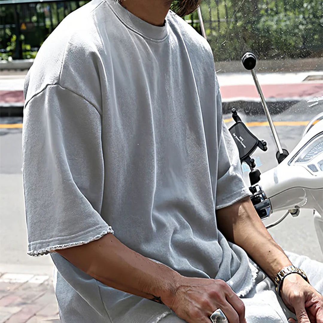 Men’s Casual Set – Oversized T-Shirt and Shorts – Relaxed Fit – Breathable Blend