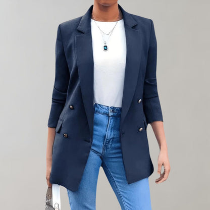 Women's fashionable lapel long sleeve blazer