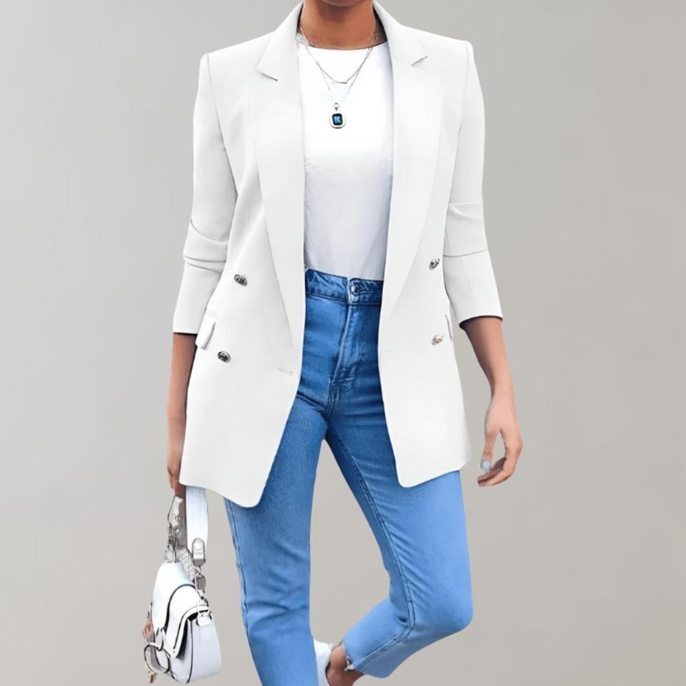 Women's fashionable lapel long sleeve blazer