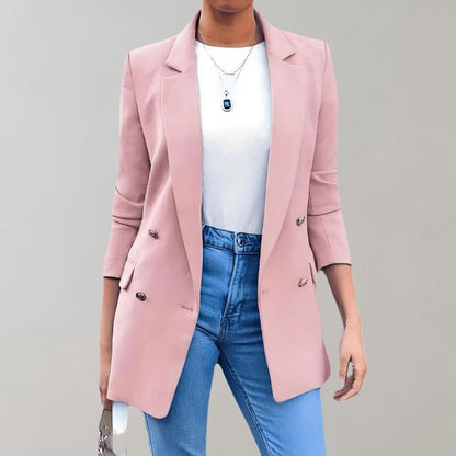 Women's fashionable lapel long sleeve blazer