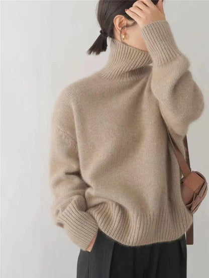 Women's elegant high neck sweater