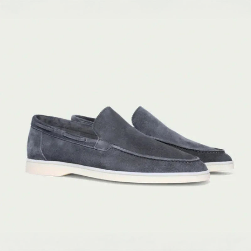 Men’s Suede Loafers – Slip-On Moc Toe – Streamlined Fit – Versatile Smart Casual