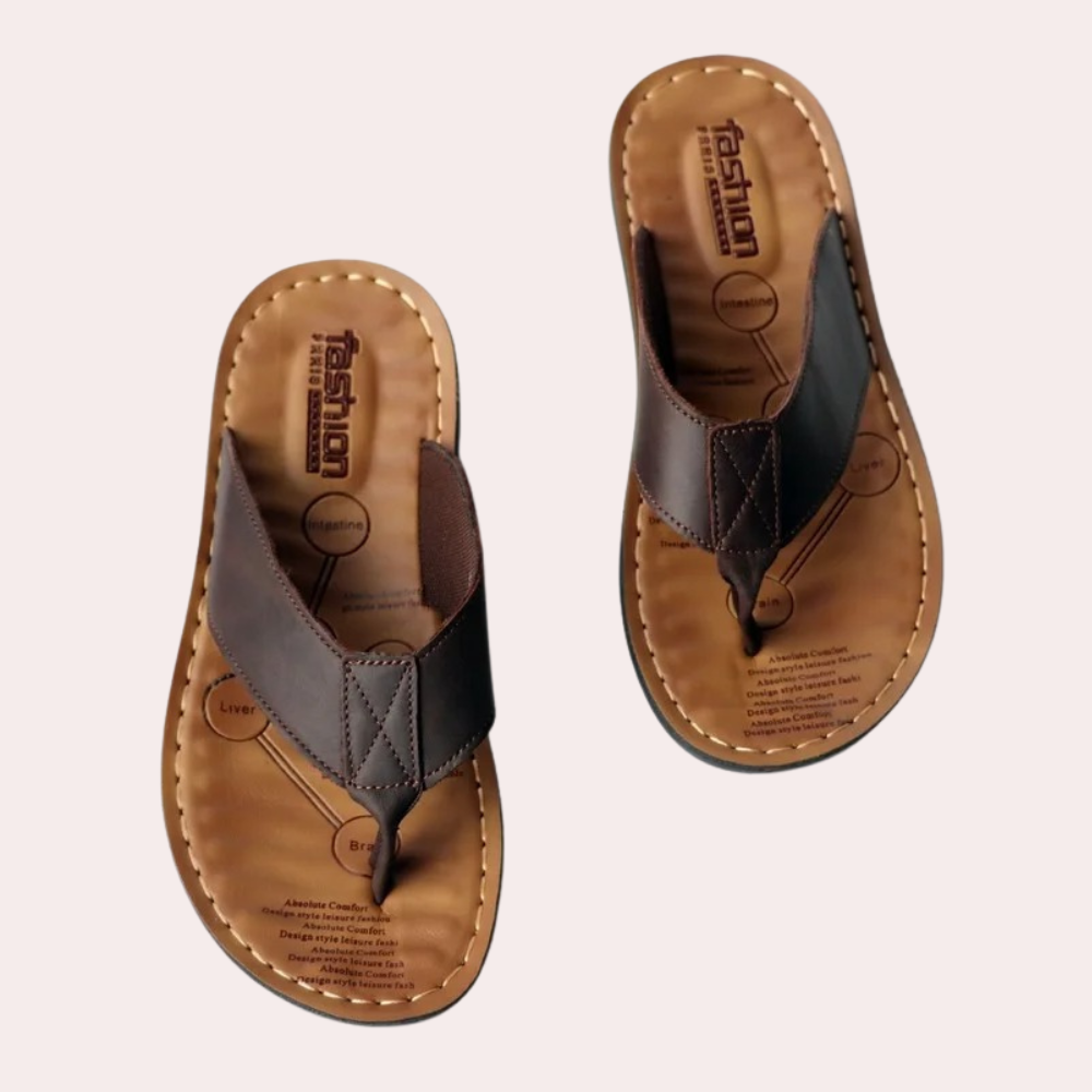 Men’s Slippers – Open Toe – Cushioned Footbed – Slip-On Comfort Fit