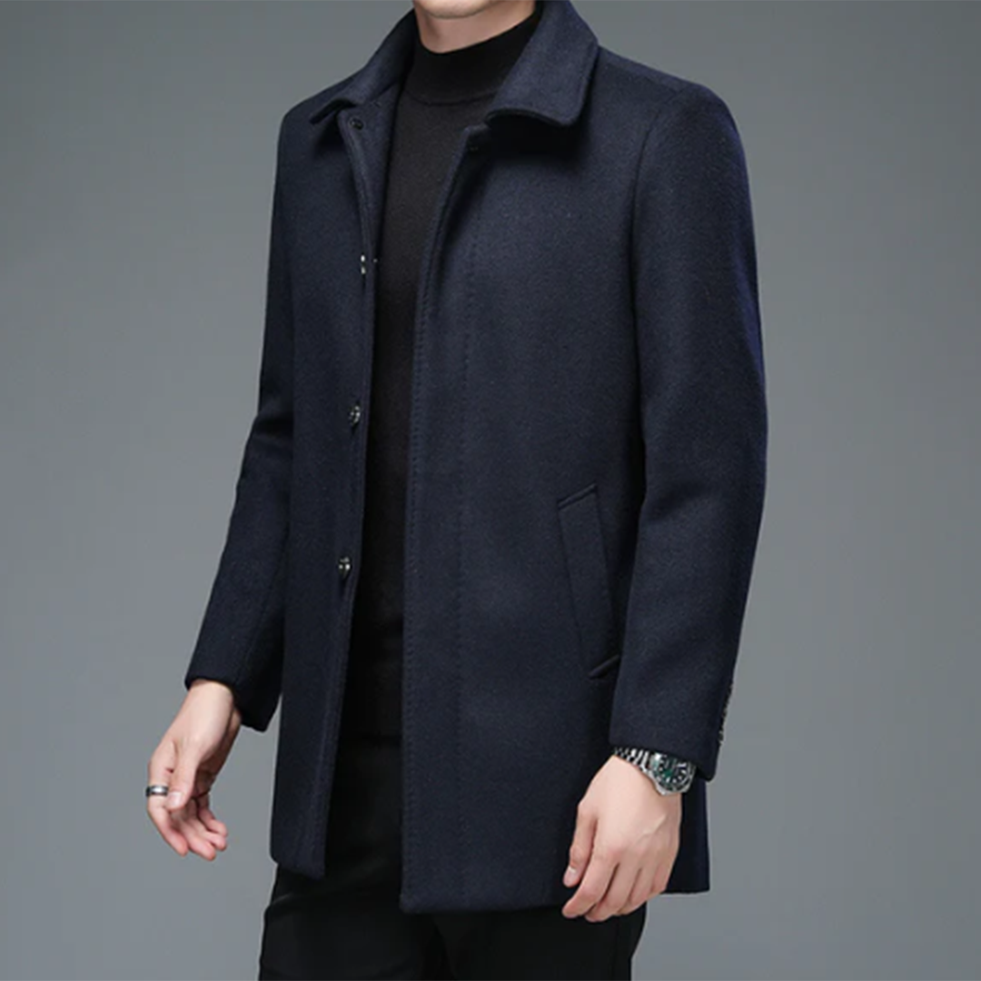 Cozy mid-length jacket for men