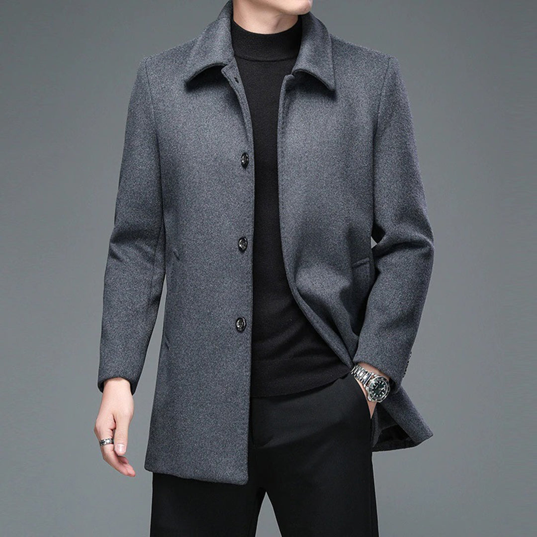 Cozy mid-length jacket for men