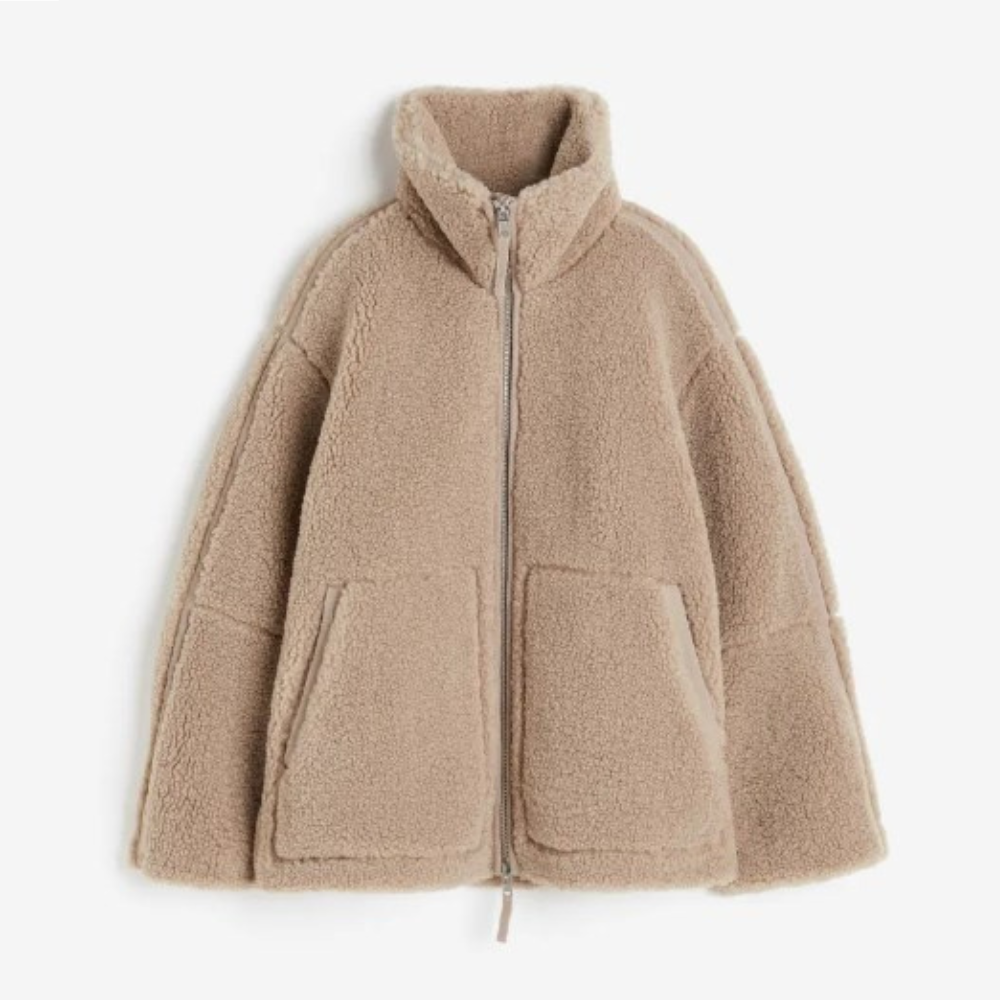 Women's oversized teddy jacket