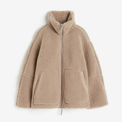 Women's oversized teddy jacket