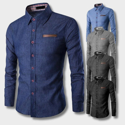 Denim Blouse | Slim Fit Lightweight Shirt with Sustainable Fabric