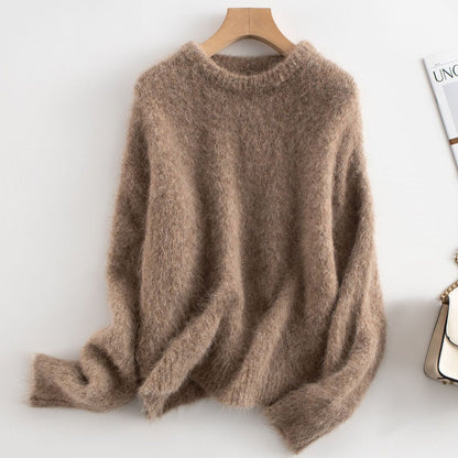 Women’s Sweatshirt – Relaxed Fit – Wool Feel – Long Sleeve Minimalist Style