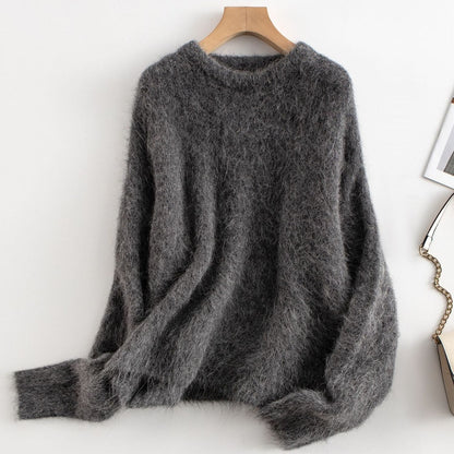 Women’s Sweatshirt – Relaxed Fit – Wool Feel – Long Sleeve Minimalist Style