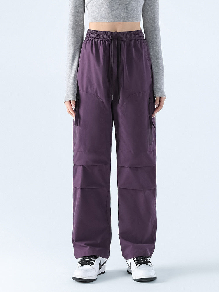 Loose straight waterproof pants for women