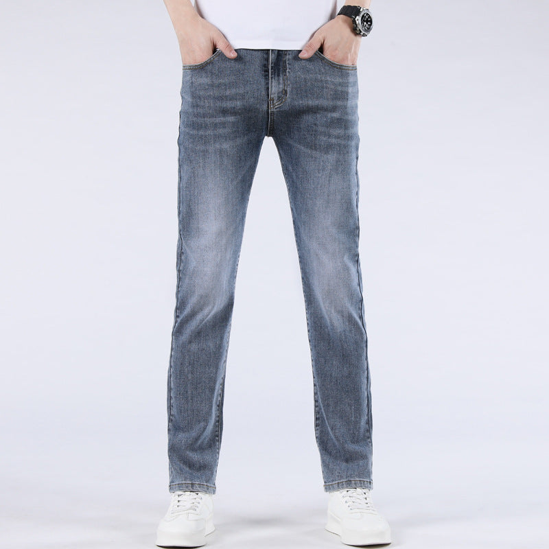Men’s Straight-Leg Jeans – Mid-Rise Waist – Classic Five-Pocket Design – Durable Denim