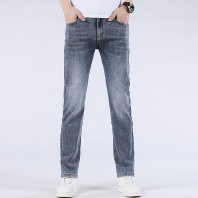 Men’s Straight-Leg Jeans – Mid-Rise Waist – Classic Five-Pocket Design – Durable Denim