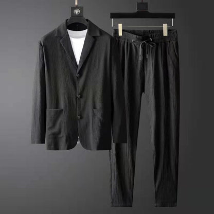 Long arm blazer pants men's 2-piece set