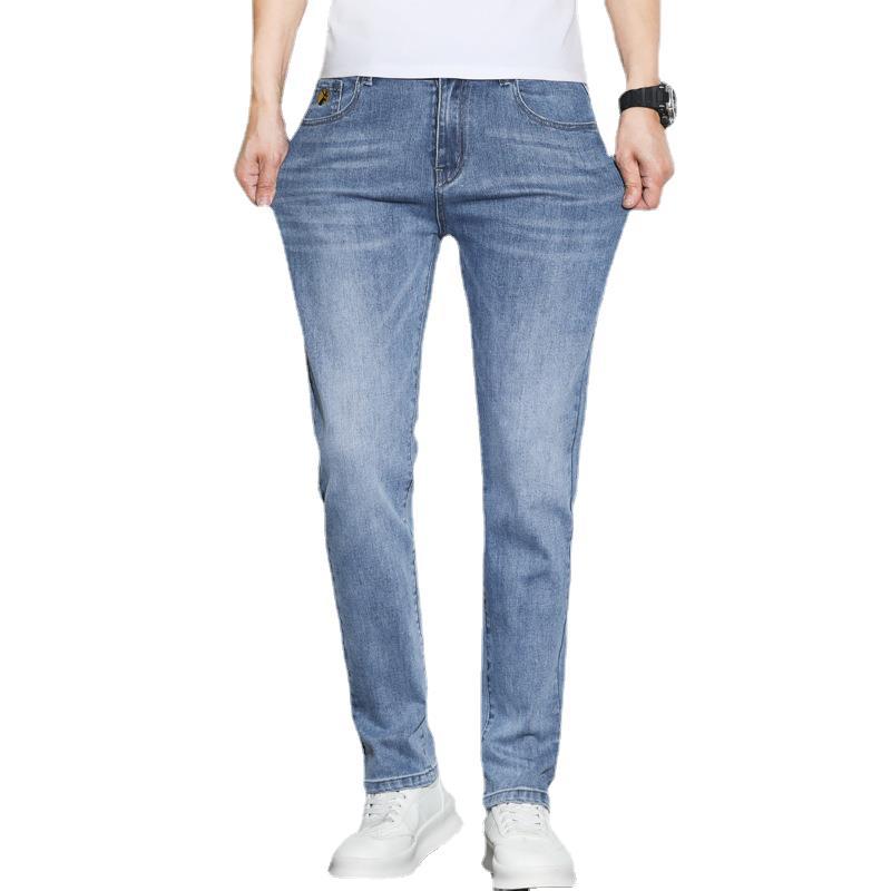 Men’s Straight-Leg Jeans – Mid-Rise Waist – Classic Five-Pocket Design – Durable Denim