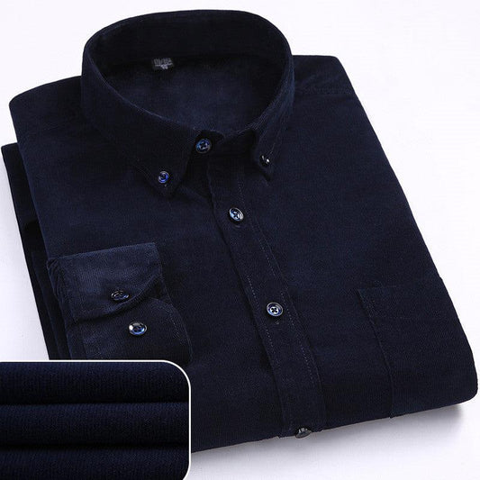 Men's Premium Corduroy Shirt – Long Sleeve Button-Up