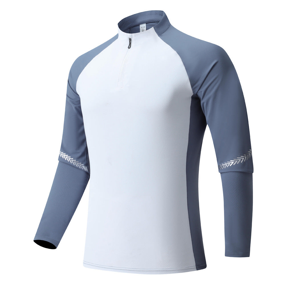 Men’s Compression Shirt - Long Sleeve - Half Zip - Athletic Fit - Thumbholes