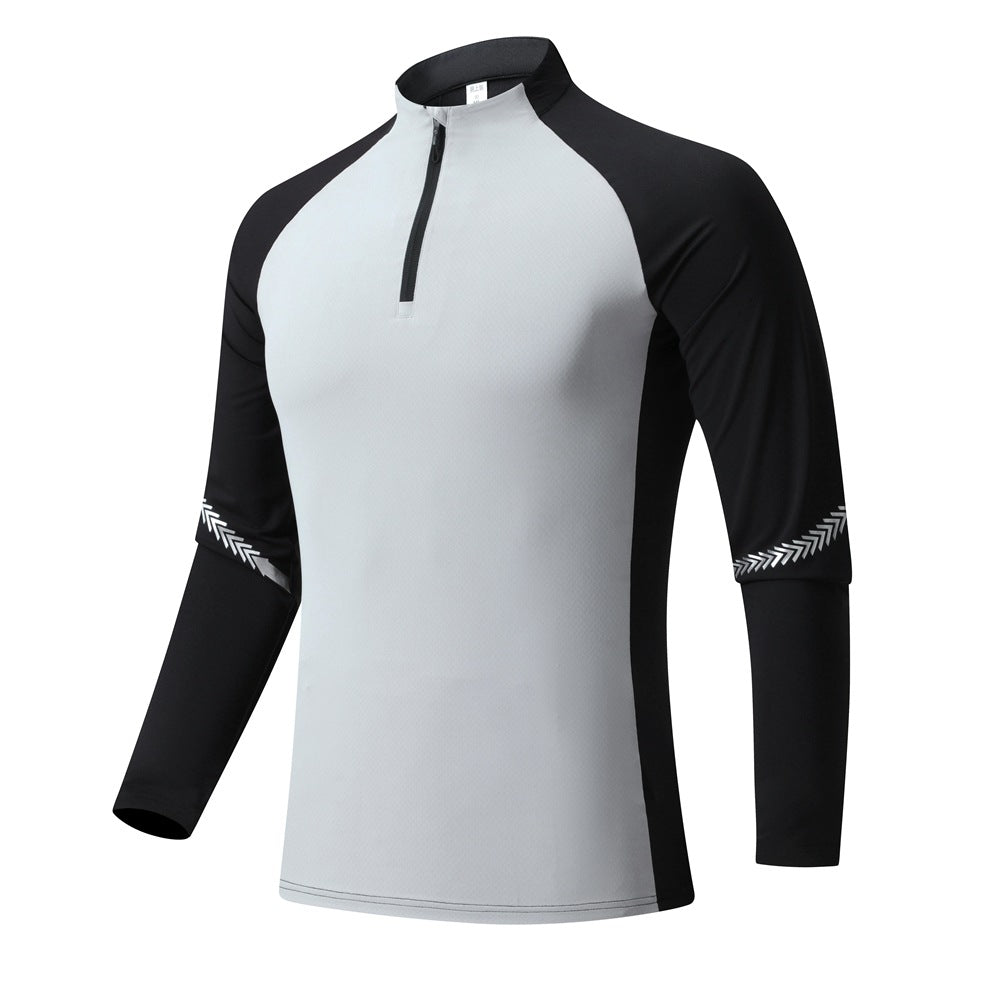 Men’s Compression Shirt - Long Sleeve - Half Zip - Athletic Fit - Thumbholes