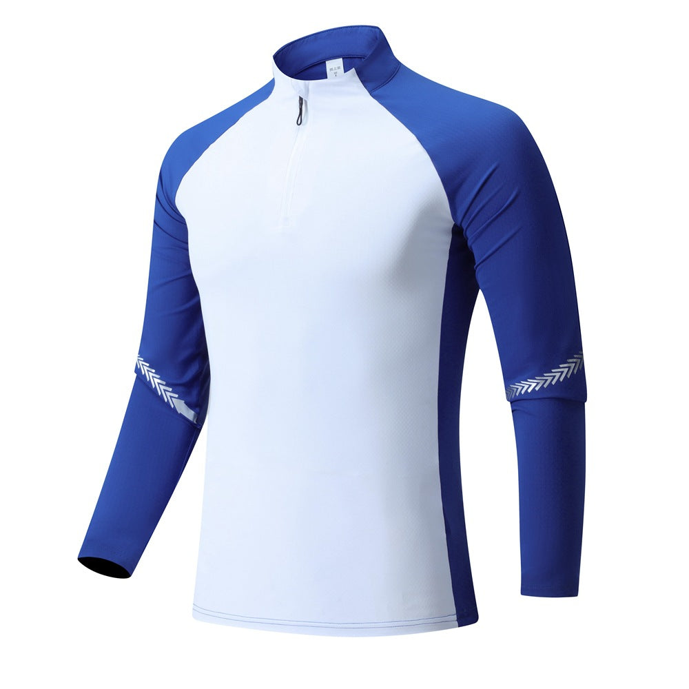Men’s Compression Shirt - Long Sleeve - Half Zip - Athletic Fit - Thumbholes
