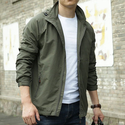 Men's casual hooded spring jacket