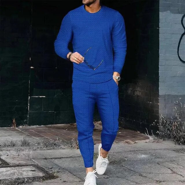 Men's slim fit long sleeve and pants set