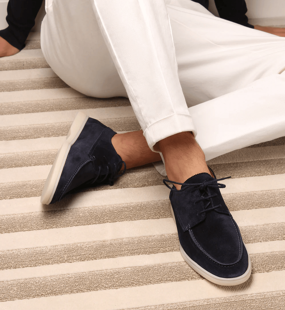 Men’s Suede Loafers – Slip-On Dress Shoes – Classic Fit – Elegant Rounded Toe