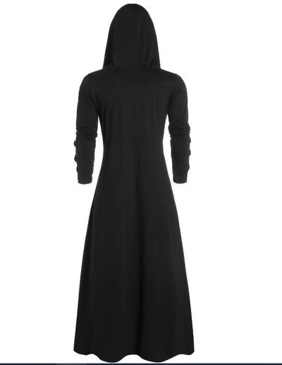 Medieval retro jacket with hood for men