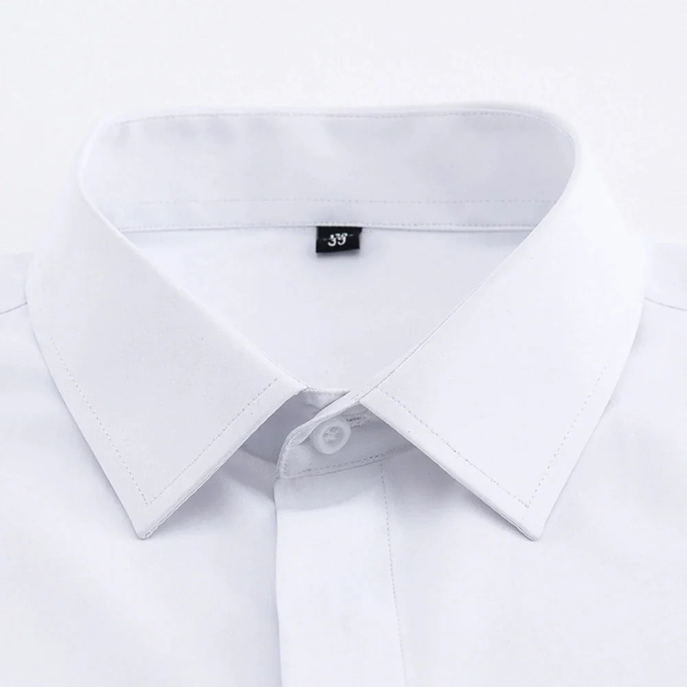 Men’s Dress Shirt - Classic Spread Collar - French Cuffs - Formal Business Wear