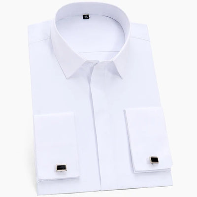 Men’s Dress Shirt - Classic Spread Collar - French Cuffs - Formal Business Wear