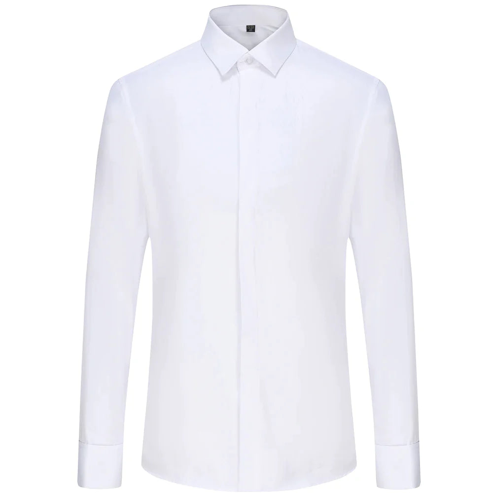 Classic formal polo long sleeve shirt for men