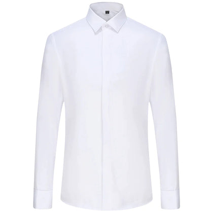 Classic formal polo long sleeve shirt for men