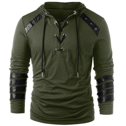 Men's gothic lace-up sweater