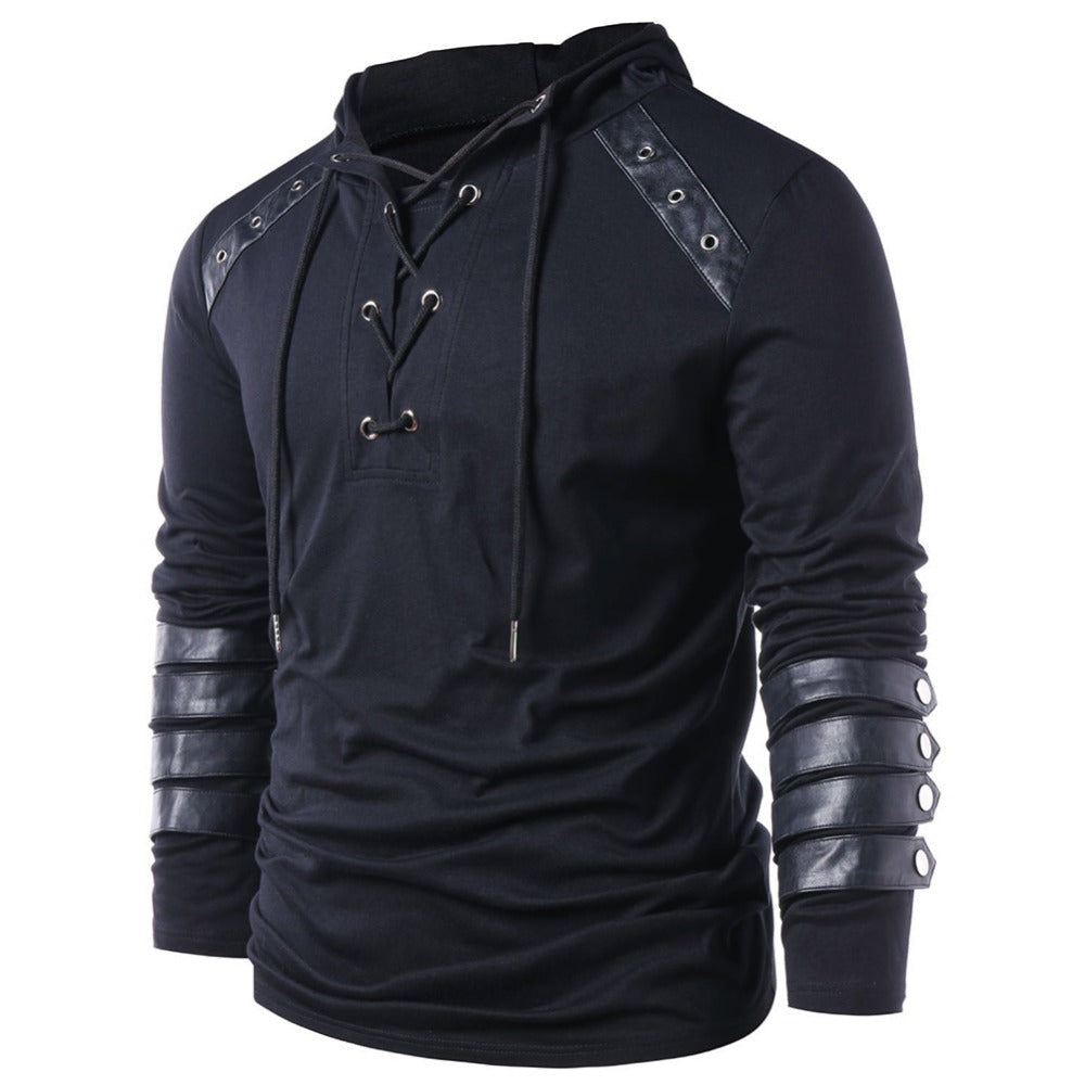 Men's gothic lace-up sweater