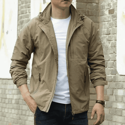 Men's casual hooded spring jacket