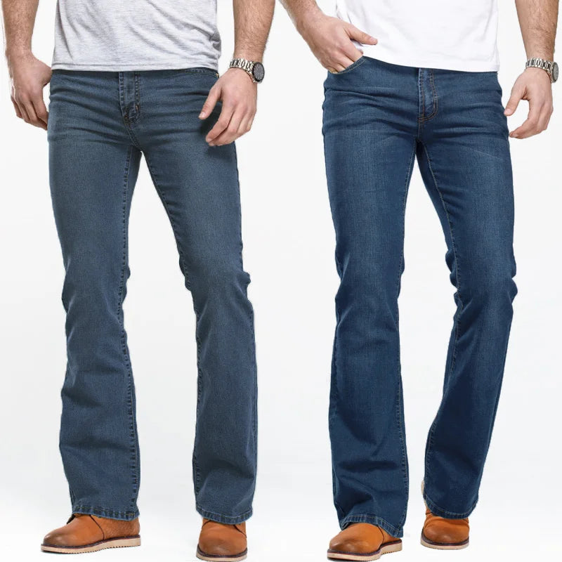 Men’s Bootcut Jeans - Stretch Denim - Five-Pocket Design - Comfortable Fit