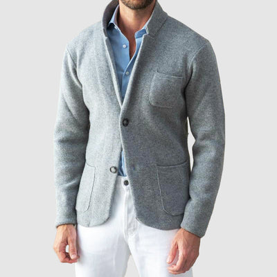 Men's standard collar vintage cardigan