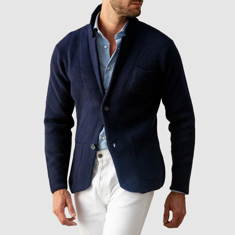 Men's standard collar vintage cardigan