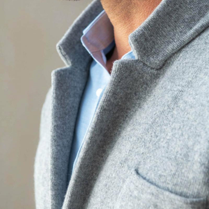 Men's standard collar vintage cardigan