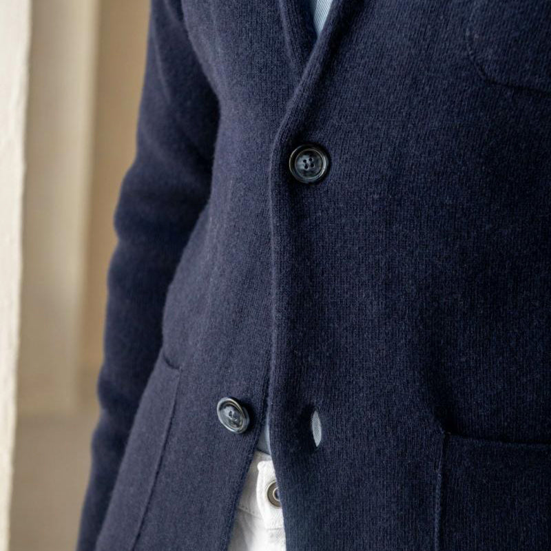 Men's standard collar vintage cardigan