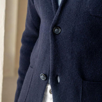 Men's standard collar vintage cardigan