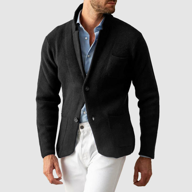 Men's standard collar vintage cardigan