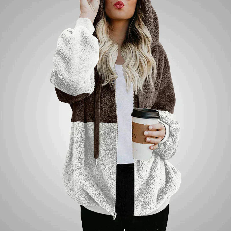 Fluffy Teddy Vest with Hood | Cozy Polyester Winter Jacket