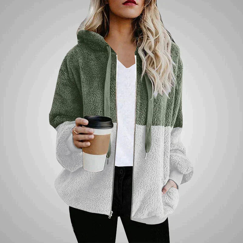 Fluffy Teddy Vest with Hood | Cozy Polyester Winter Jacket