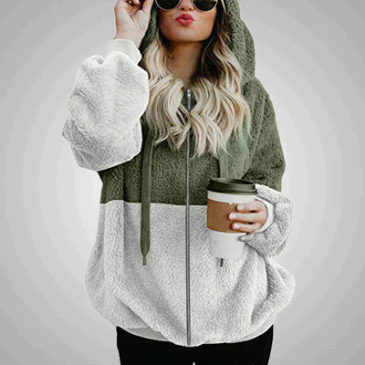 Fluffy Teddy Vest with Hood | Cozy Polyester Winter Jacket
